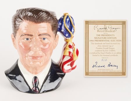 Lot #221 Ronald Reagan Signed Royal Doulton Certificate for 'The President's Signature Edition' Character Jug (Ltd. Ed. #812/5000) - Image 1