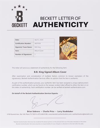 Lot #609 B. B. King Signed Album - Together Again...Live - Image 2