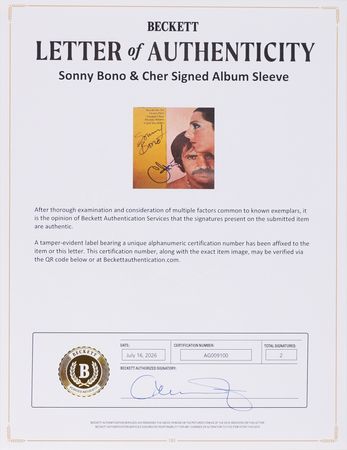 Lot #683 Sonny and Cher Signed Album - Greatest Hits - Image 2