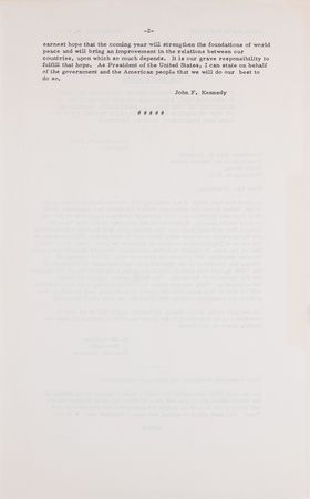 Lot #131 John F. Kennedy and Nikita Khrushchev White House Press Release and Teletype - Image 2