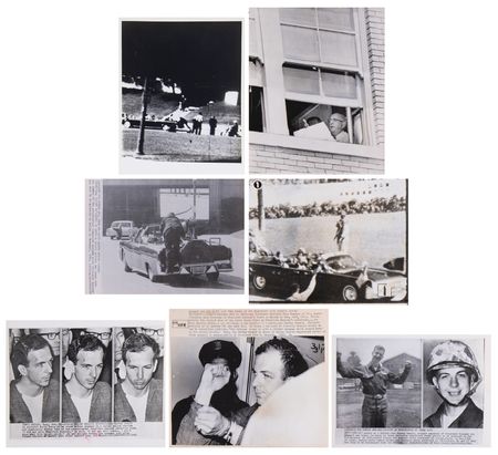 Lot #449 Kennedy Assassination: (7) Wirephotos of