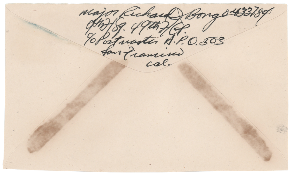 Lot 7076 Richard Bong Signature - America’s Highest-Scoring World War II Ace