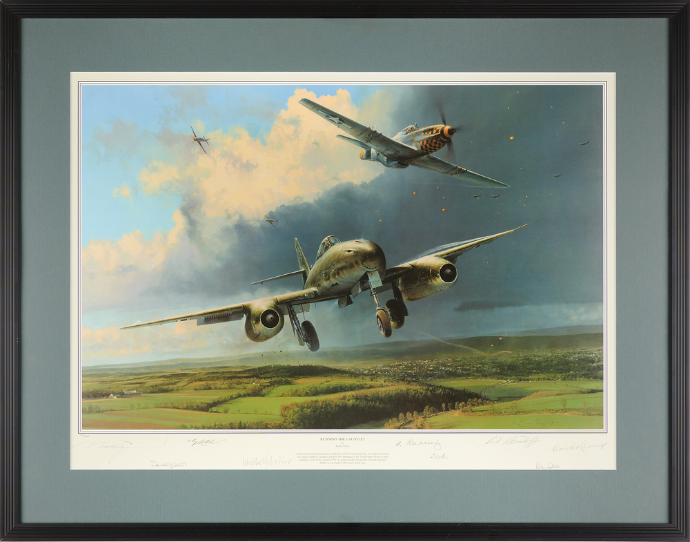 Lot 7272 Robert Taylor: 'Running the Gauntlet' Lithograph Signed by (8) (Ltd. Ed. #113/200)