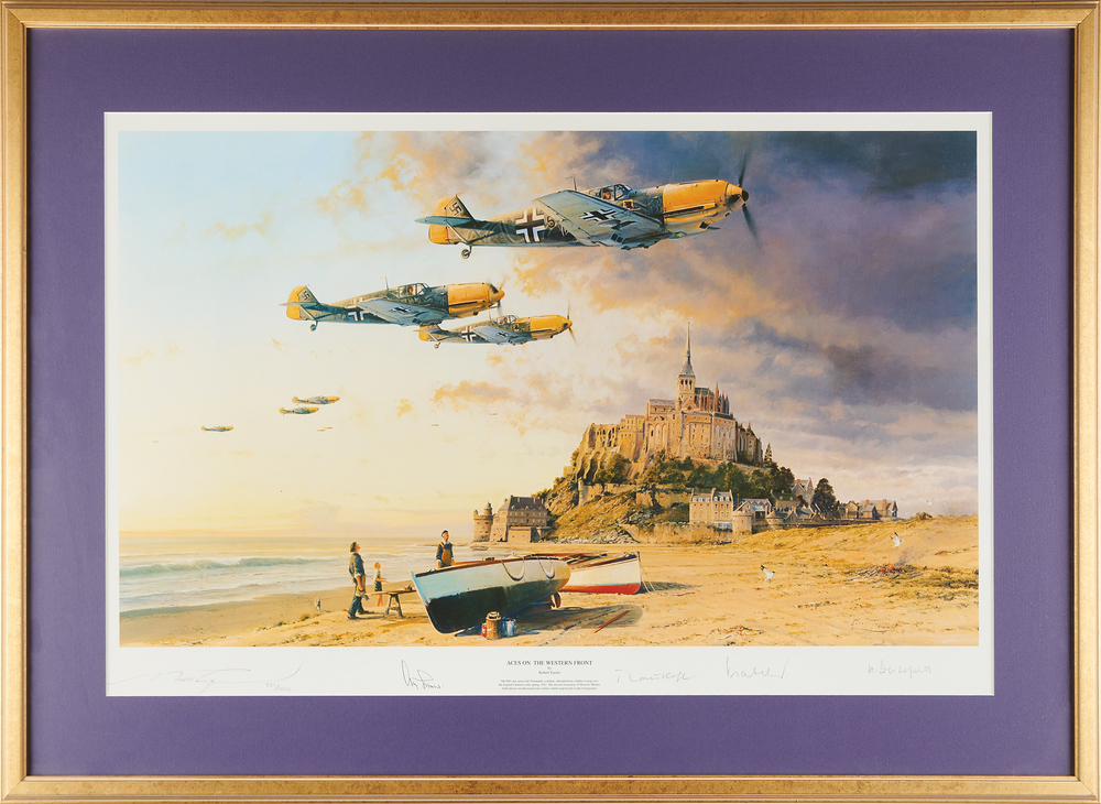 Lot 7260 Robert Taylor: 'Aces on the Western Front' Lithograph Signed by (4) (Ltd. Ed. #351/1250)