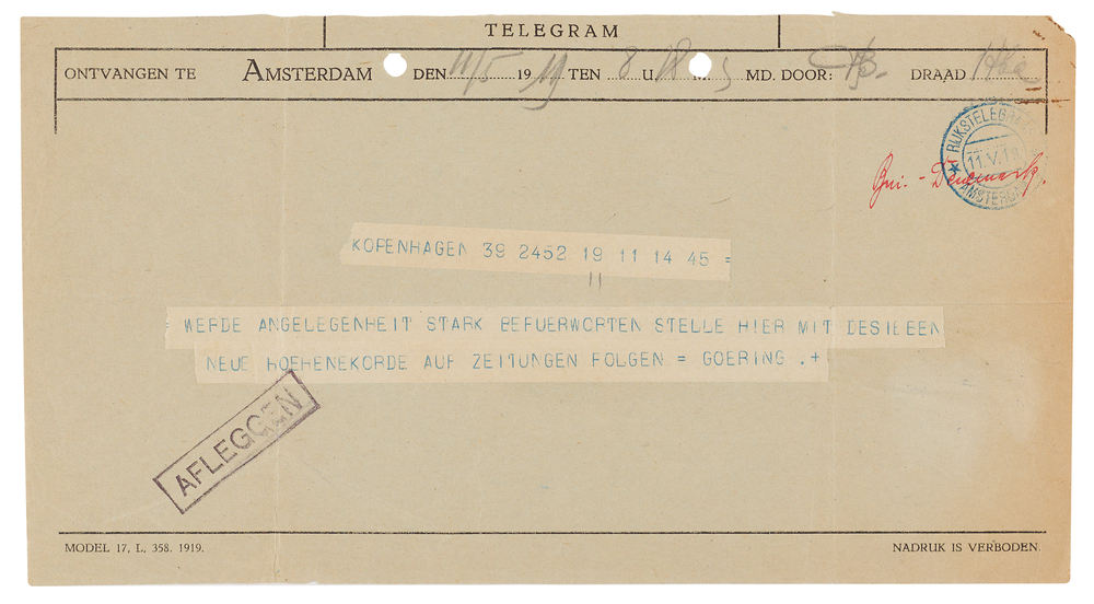 Lot 7008 Hermann Göring Telegram on 