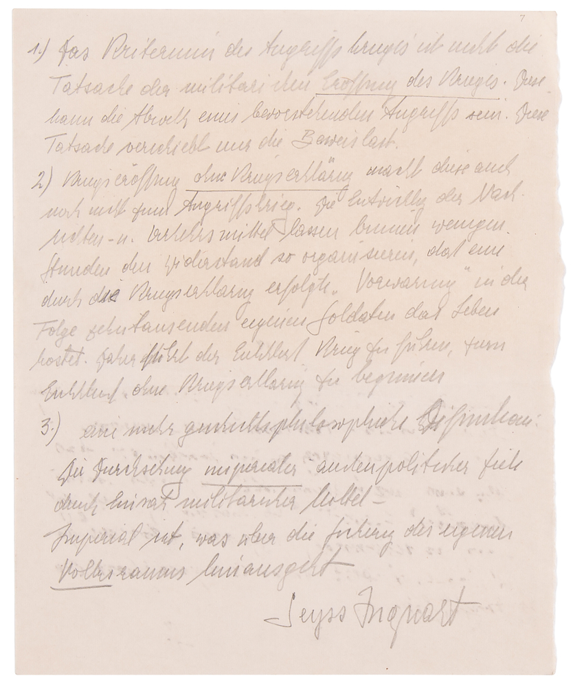 Lot 7172 Arthur Seyss-Inquart Autograph Manuscript Signed at Nuremberg, Defending Against Charges of a 