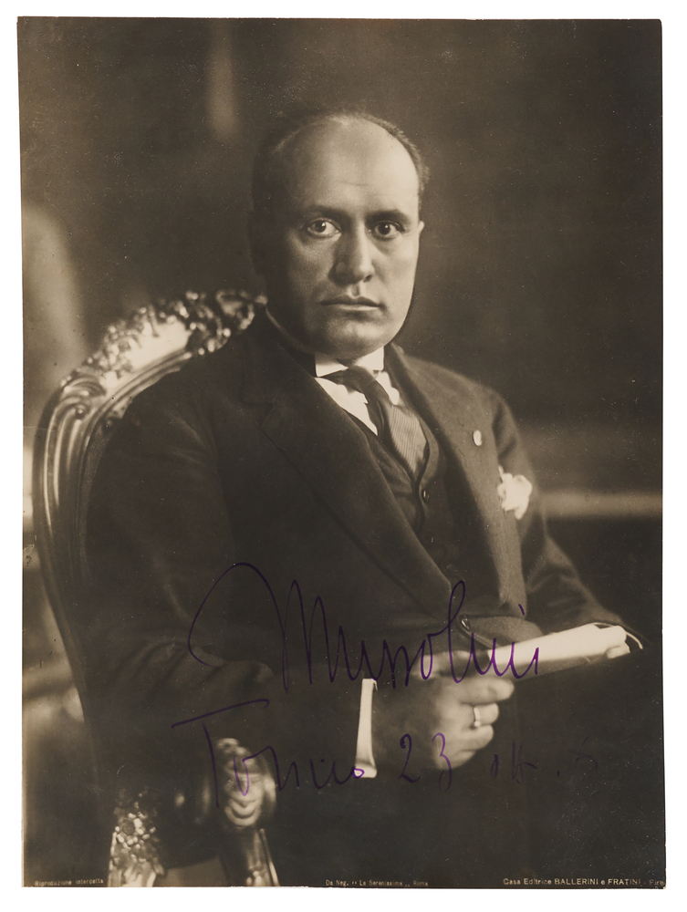 Lot 7012 Benito Mussolini Signed Photograph