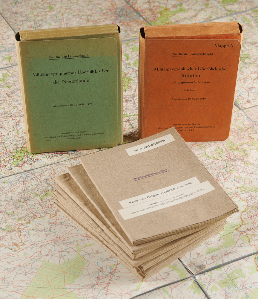 Lot 7017 German Army General Staff Archive of (38) Maps and Studies of Belgium and the Netherlands, with Coverage of Luxembourg (1939–1940)