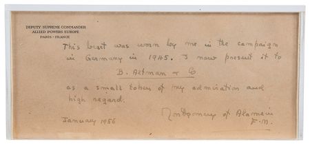 Lot #7060 Montgomery of Alamein's Iconic World War II Double-Badged Beret, Personally Worn During the 1945 Campaign in Germany - Image 2