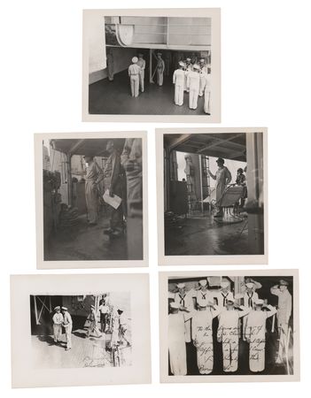 Lot #7085 Douglas MacArthur Signed Photograph - Pictured Aboard the USS Cleveland in Borneo (1945) - Image 3
