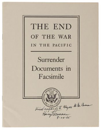 Lot #7104 Harry S. Truman Signed Booklet - The End
