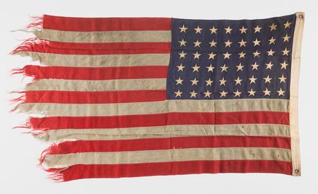 Lot #7045 Normandy Invasion Flag from USS LST-176 - 48-Star American Flag with Wartime Journal from D-Day - Image 2