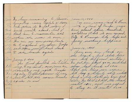 Lot #7045 Normandy Invasion Flag from USS LST-176 - 48-Star American Flag with Wartime Journal from D-Day - Image 4