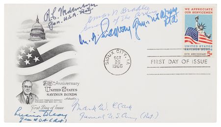 Lot #7066 World War II Generals (5) Multi-signed