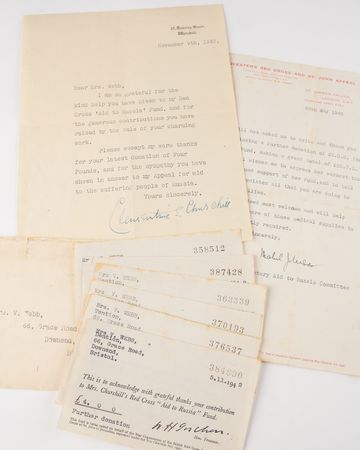 Lot #7025 Clementine Churchill WWII-Dated Typed