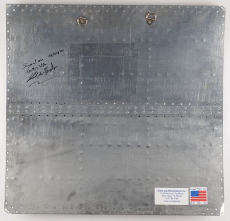 Lot #7256 Enola Gay Multi-Signed Nose Art Panel Reproduction - Paul Tibbets, Dutch Van Kirk, and Morris Jeppson - Image 2