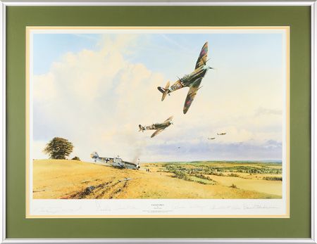 Lot #7267 Robert Taylor: 'Eagles Prey' Lithograph