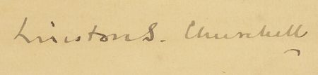 Lot #7062 Winston Churchill Signed Sign for 
