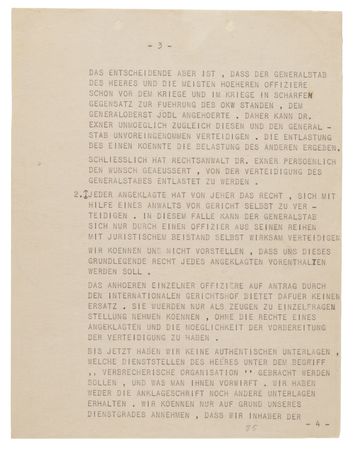 Lot #7227 Walther von Brauchitsch Partial Typed Letter Signed at Nuremberg, Defending the German General Staff - Image 3