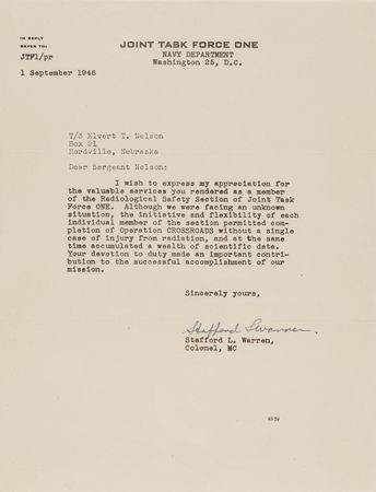 Lot #7105 Robert Oppenheimer Typed Letter Signed to a Los Alamos Explosives Division Technician, Praising Work That Was 