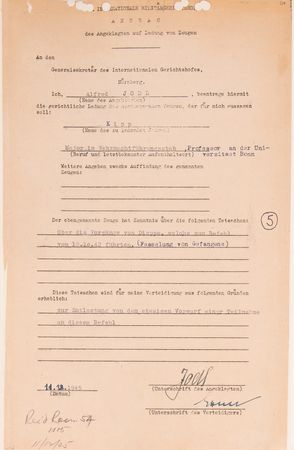 Lot #7166 Alfred Jodl Document Signed at