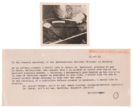 Lot #7133 Ernst Kaltenbrunner Autograph Document Signed at Nuremberg, Appointing His Attorney - Image 2