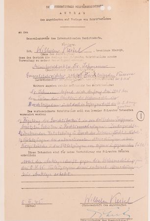 Lot #7129 Wilhelm Keitel Document Signed at