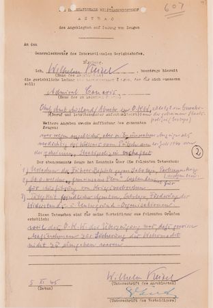 Lot #7130 Wilhelm Keitel Document Signed at