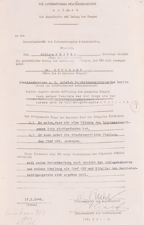 Lot #7126 Wilhelm Keitel Document Signed at
