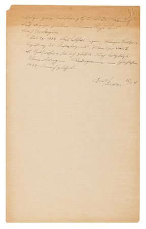 Lot #7187 Erich Raeder Autograph Manuscript Signed at Nuremberg, Outlining His Life and Naval Career - Image 3