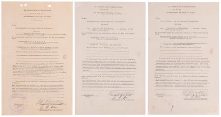 Lot #7123 Joachim von Ribbentrop (3) Documents
