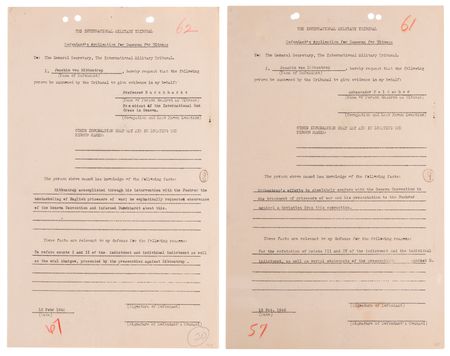 Lot #7123 Joachim von Ribbentrop (3) Documents Signed at Nuremberg, Concerning Geneva Convention Protections for Prisoners of War - Image 2