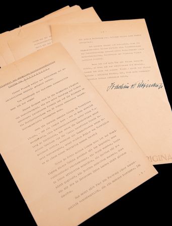 Lot #7124 Joachim von Ribbentrop Typed Manuscript