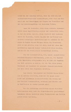 Lot #7124 Joachim von Ribbentrop Typed Manuscript Signed at Nuremberg - His Final Defense Plea - Image 2