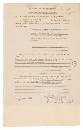Lot #7116 Hermann Göring Document Signed at