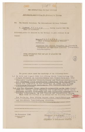 Lot #7112 Hermann Göring Document Signed at