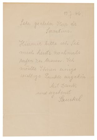 Lot #7162 Fritz Sauckel Autograph Letter Signed to His Nuremberg Defense Counsel, Robert Servatius - Image 1