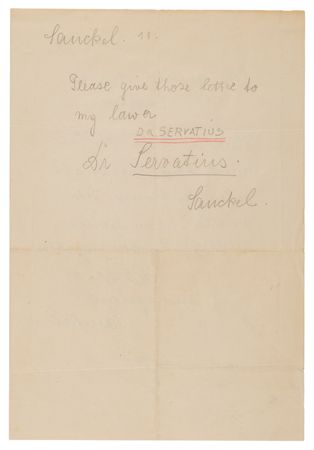 Lot #7162 Fritz Sauckel Autograph Letter Signed to His Nuremberg Defense Counsel, Robert Servatius - Image 2