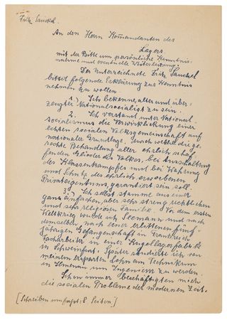 Lot #7158 Fritz Sauckel Autograph Letter Signed, Admitting His Role Over Concentration Camp Labor While Denying Knowledge of Atrocities - Image 1