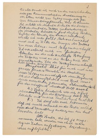 Lot #7158 Fritz Sauckel Autograph Letter Signed, Admitting His Role Over Concentration Camp Labor While Denying Knowledge of Atrocities - Image 2