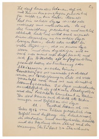 Lot #7158 Fritz Sauckel Autograph Letter Signed, Admitting His Role Over Concentration Camp Labor While Denying Knowledge of Atrocities - Image 5