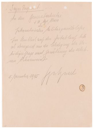 Lot #7179 Arthur Seyss-Inquart (2) Autograph Letters Signed at Nuremberg, Urgently Preparing His Defense - Image 1