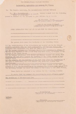 Lot #7173 Arthur Seyss-Inquart Document Signed at Nuremberg on the Shooting of Dutch Resistors: 