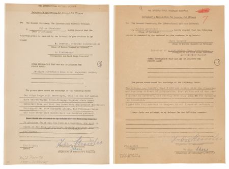 Lot #7155 Julius Streicher (2) Documents Signed at Nuremberg, Claiming Humane Treatment of French POWs and Denying Business Interest in Der Sturmer - Image 1