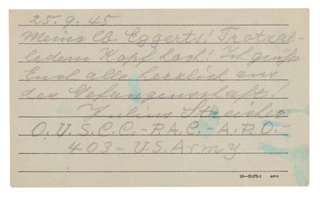 Lot #7156 Julius Streicher Autograph Letter Signed as Prisoner of War: 
