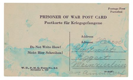 Lot #7156 Julius Streicher Autograph Letter Signed as Prisoner of War: 