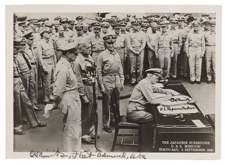 Lot #7102 Chester Nimitz Signed Photograph