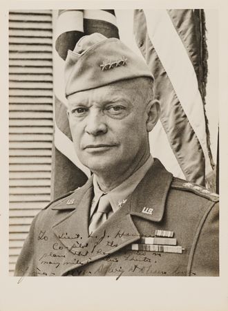 Lot #7030 Dwight D. Eisenhower Signed Photograph