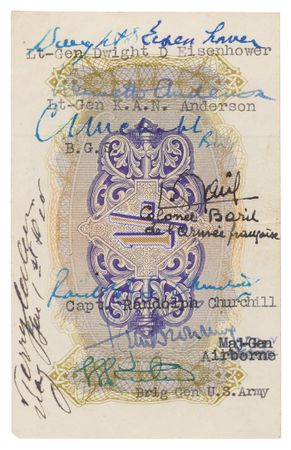 Lot #7029 Dwight D. Eisenhower and WWII Officers