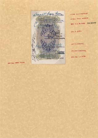 Lot #7029 Dwight D. Eisenhower and WWII Officers Signed Short Snorter - Image 2